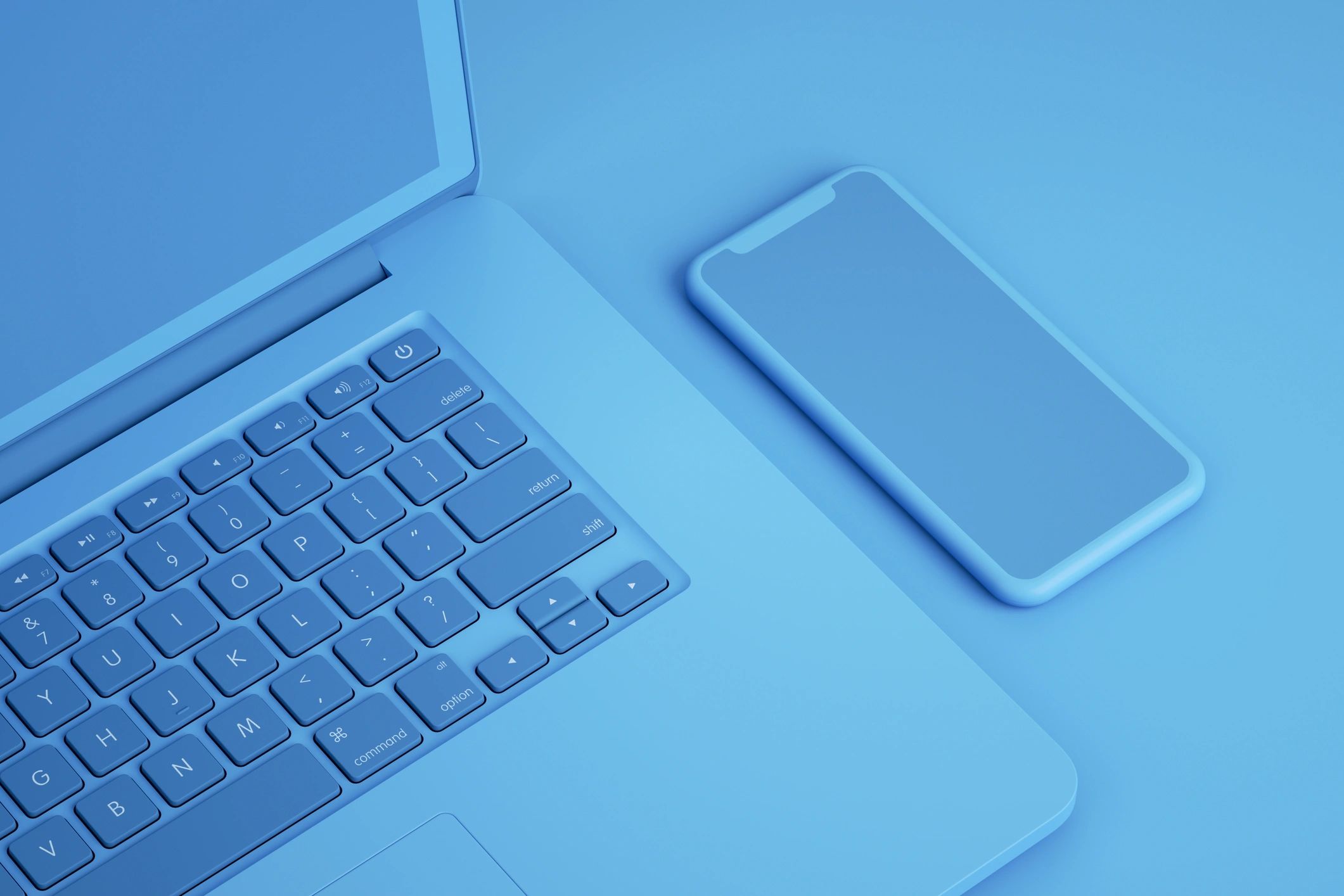 Laptop and smartphone mockup representing digital products