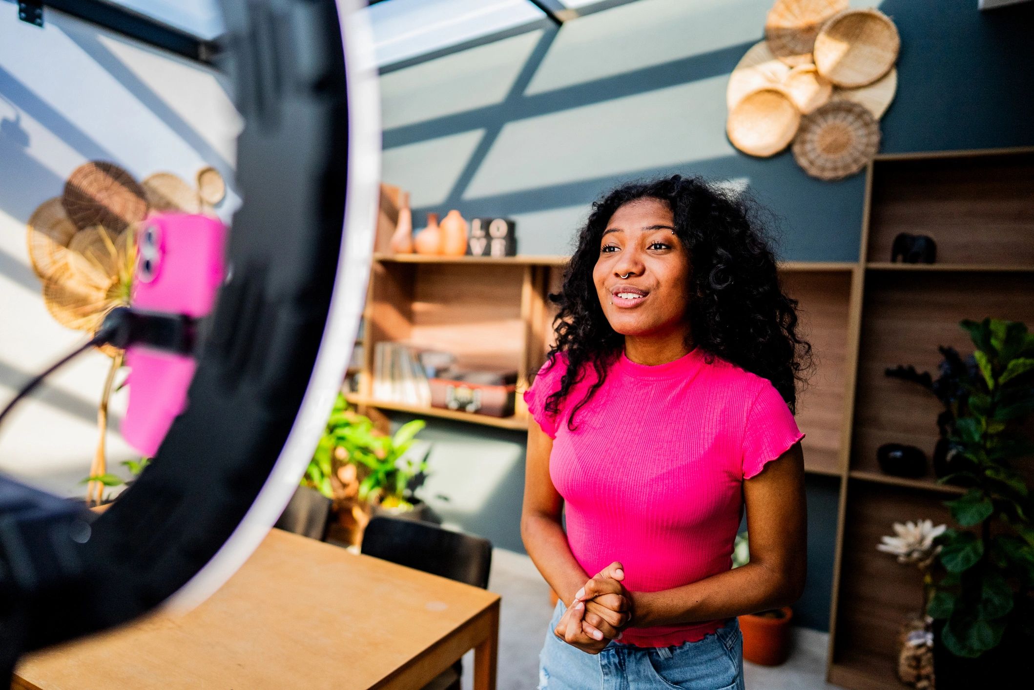 Creator recording video content for an online course